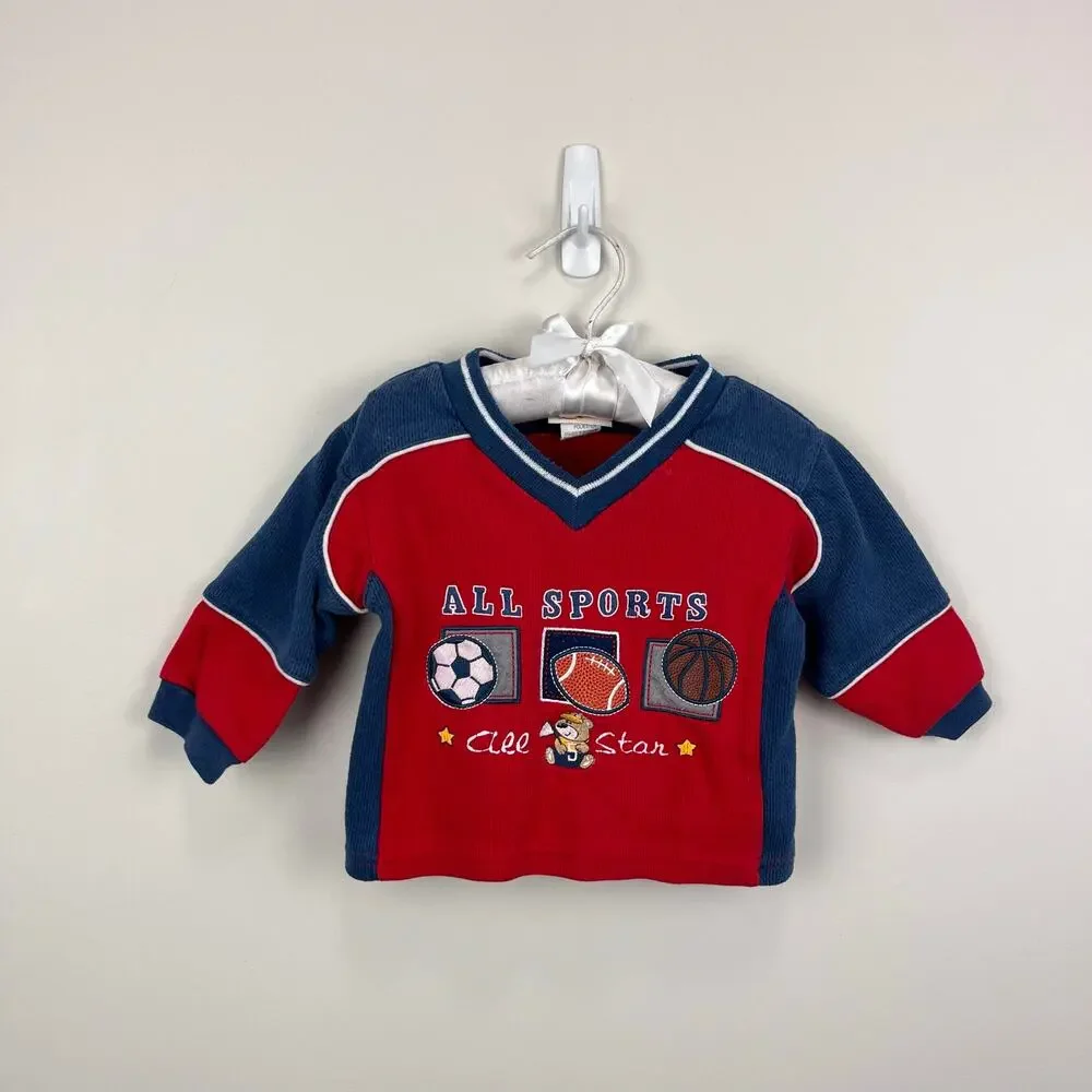 Vintage B.T. Kids All Sports All Star Bear Sweatsuit Outfit 12 Months